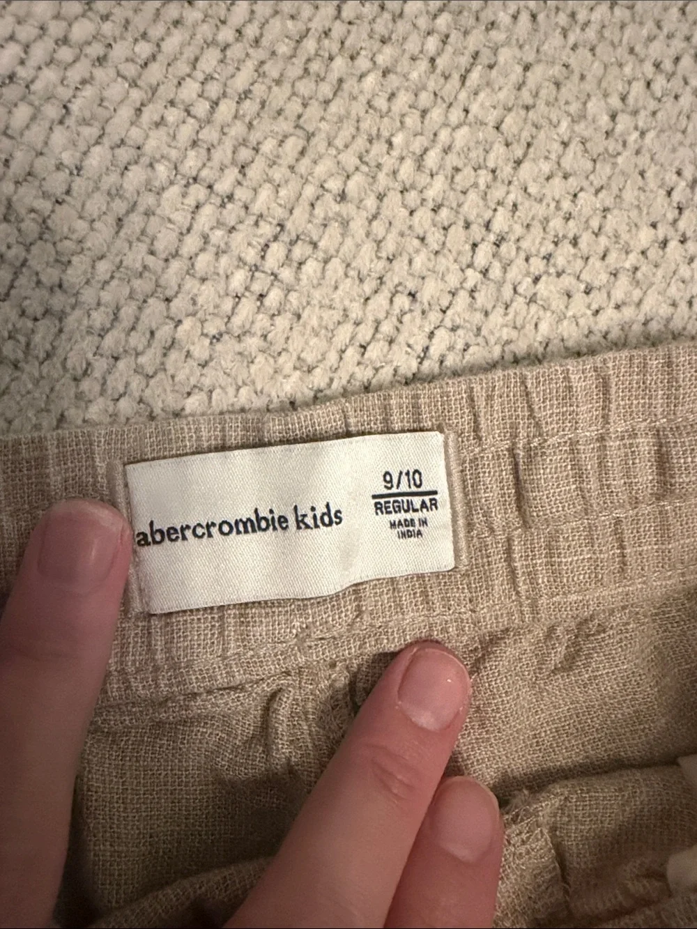 abercrombie kids Beige Two-Piece Linen-Blend Set
